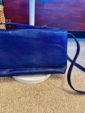 J.Crew Blue Leather Crossbody Bag